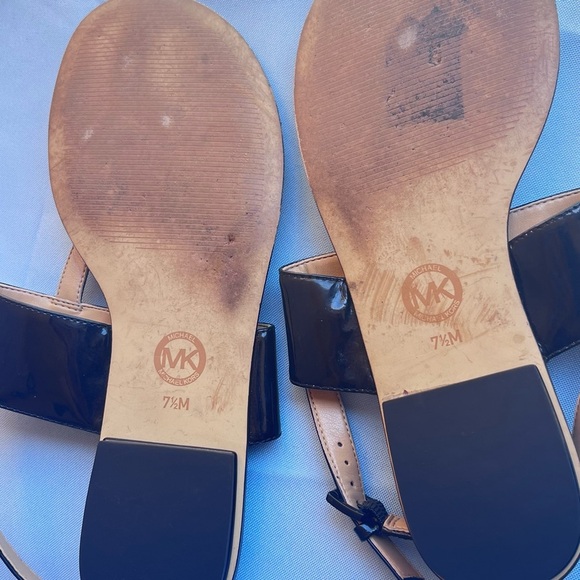 Michael Kors Black Patent Sandals with Embellishments - Picture 2 of 4